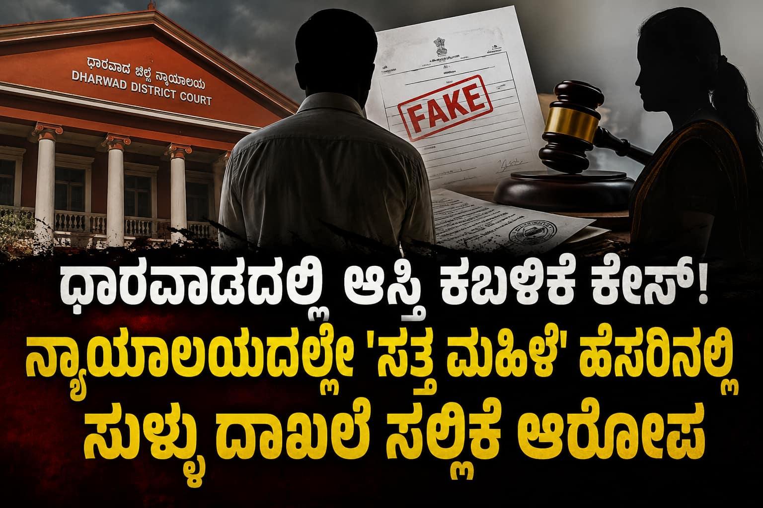 ಧಾರವಾಡದಲ್ಲಿ ಬೆಚ್ಚಿಬೀಳಿಸುವ ಆಸ್ತಿ ಕಬಳಿಕೆ ಜಾಲ? ನ್ಯಾಯಾಲಯದಲ್ಲೇ 'ಸತ್ತ ಮಹಿಳೆ' ಹೆಸರಿನಲ್ಲಿ ಸುಳ್ಳು ದಾಖಲೆ ಸಲ್ಲಿಕೆ ಆರೋಪ – ಬಳಿಕ ಜೀವಂತವಾಗಿ ಬಂದು ಪಾಲುದಾರಿಕೆಯಲ್ಲಿ ಮತ್ತೊಂದು ಆಸ್ತಿ ಕಬಳಿಕೆ?